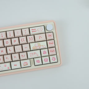 YUNZII Peach Kitty Keycap Set