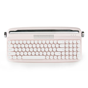 YUNZII ACTTO B309 Ivory Butter Upgraded Rechargeable Wireless Retro Typewriter Keyboard