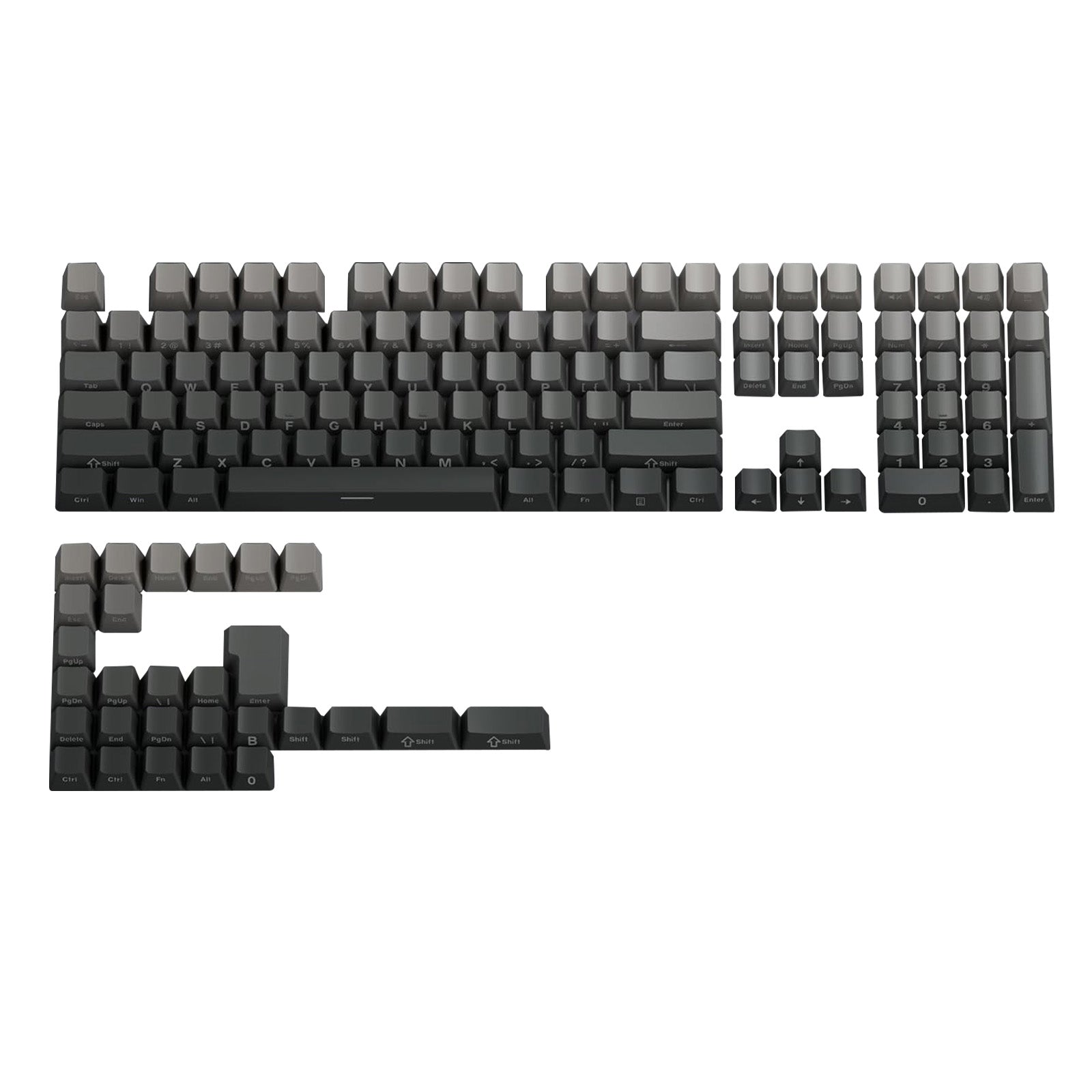 【色:Black-CHERRY-PBT-BlackGrayPeri】DrunkD Amazon.com: Womier PBT keycap Sets Black,Gradient Double