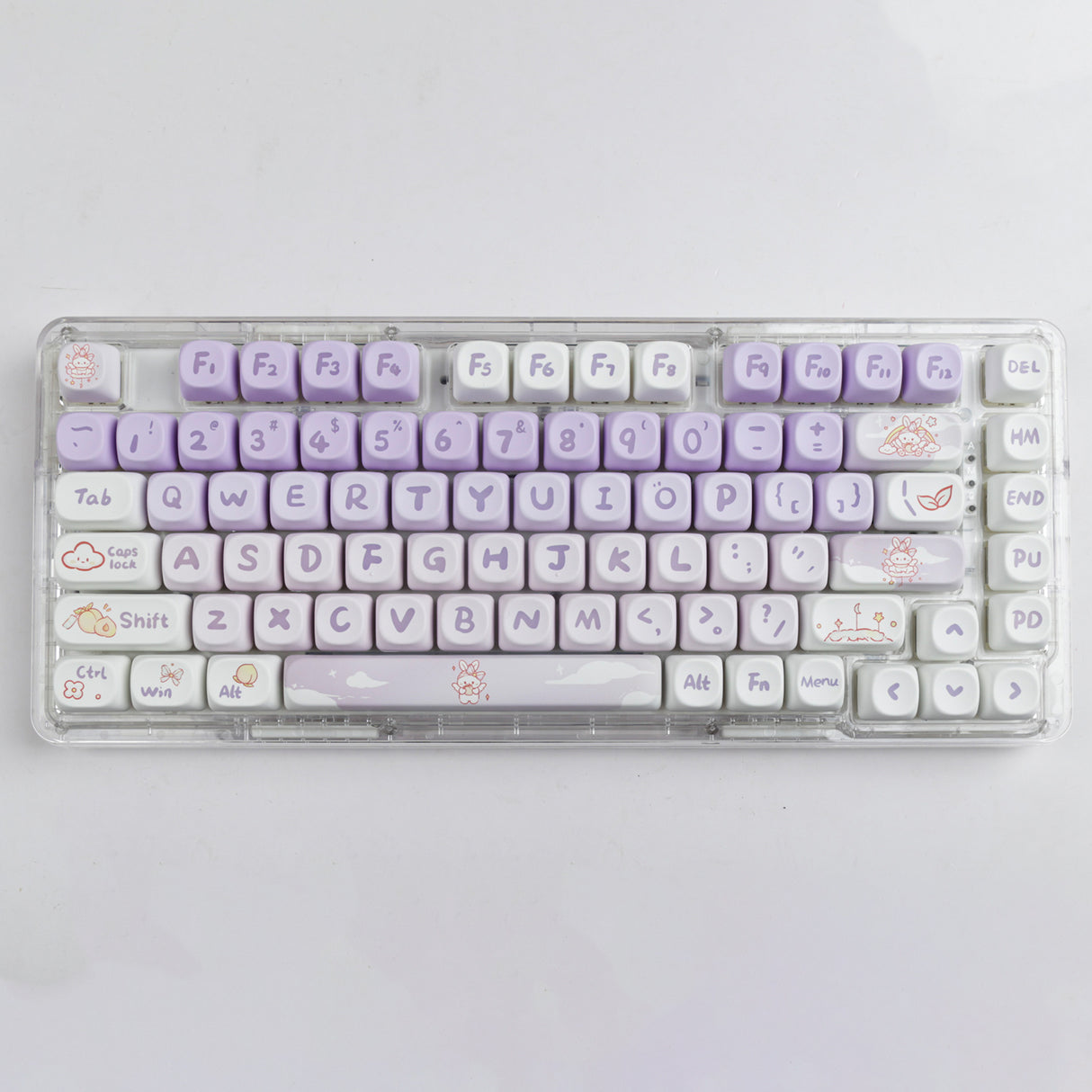 YUNZII Violet Bunny Keycap Set