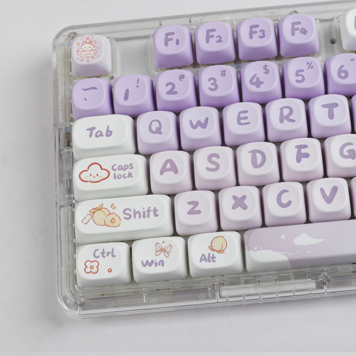 YUNZII Violet Bunny Keycap Set