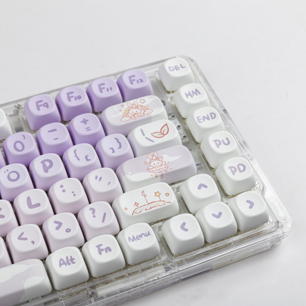 YUNZII Violet Bunny Keycap Set