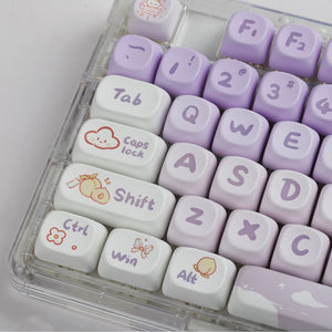 YUNZII Violet Bunny Keycap Set