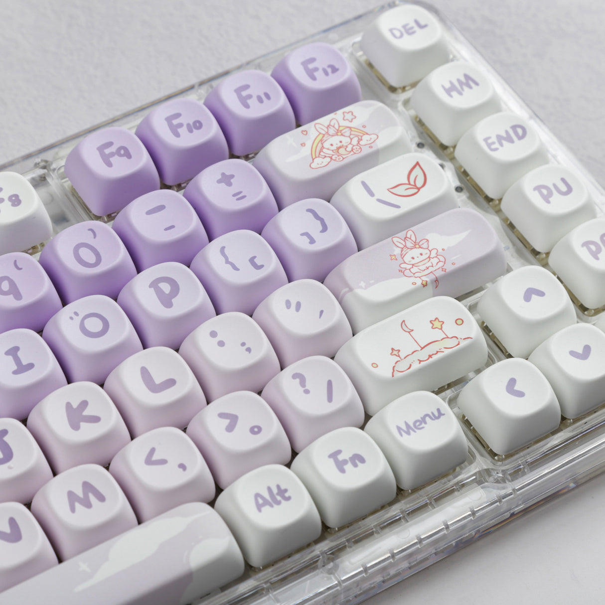 YUNZII Violet Bunny Keycap Set