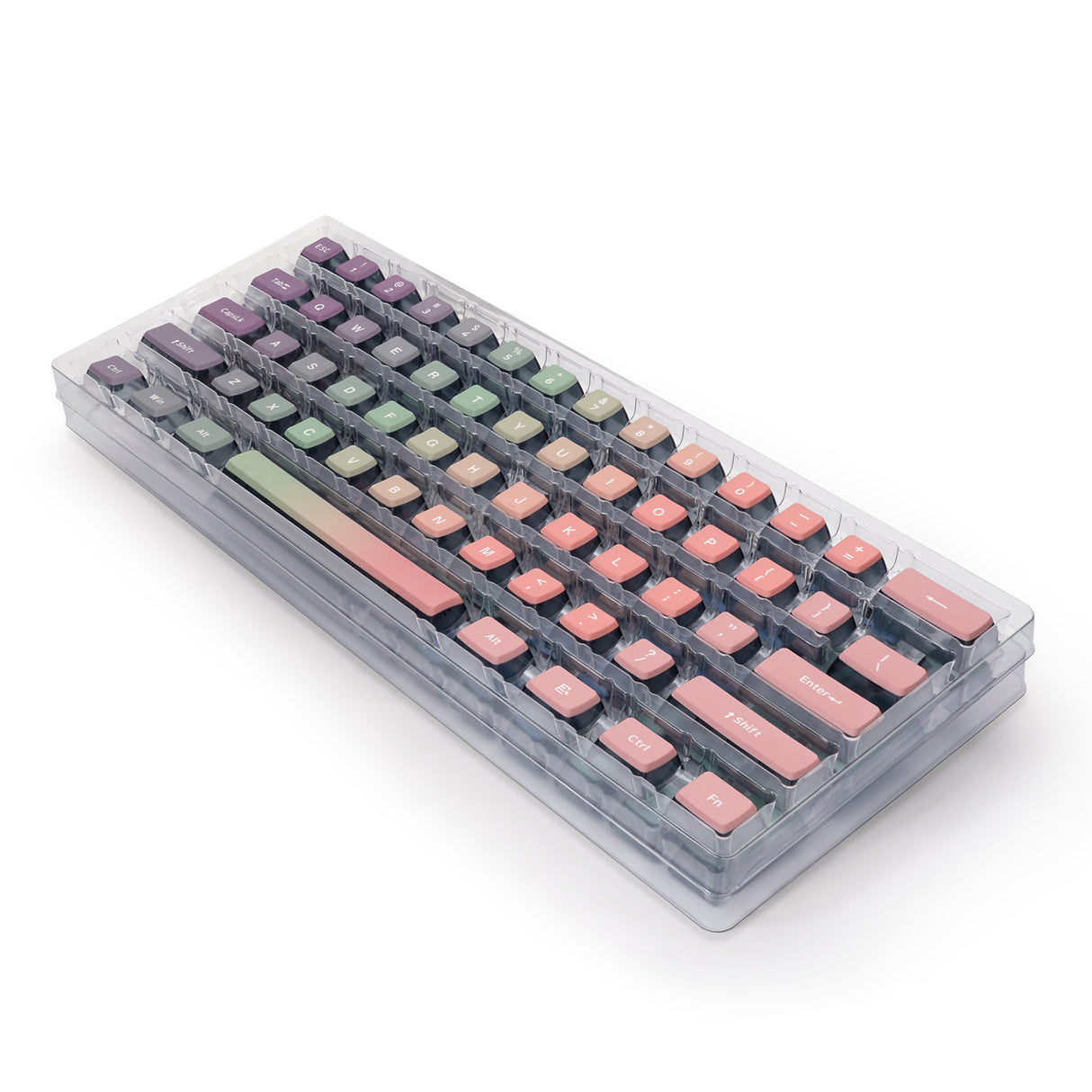 YUNZII Pink Rainbow Keycap Set