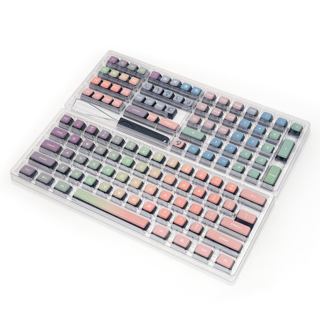 YUNZII Pink Rainbow Keycap Set