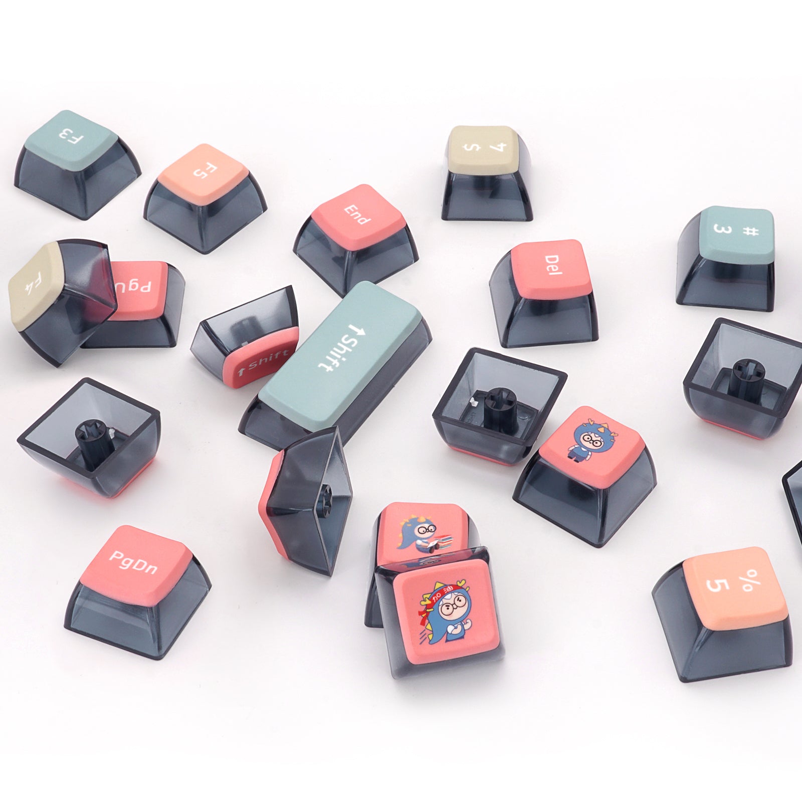 YUNZII Gradient Pink Keycap Set