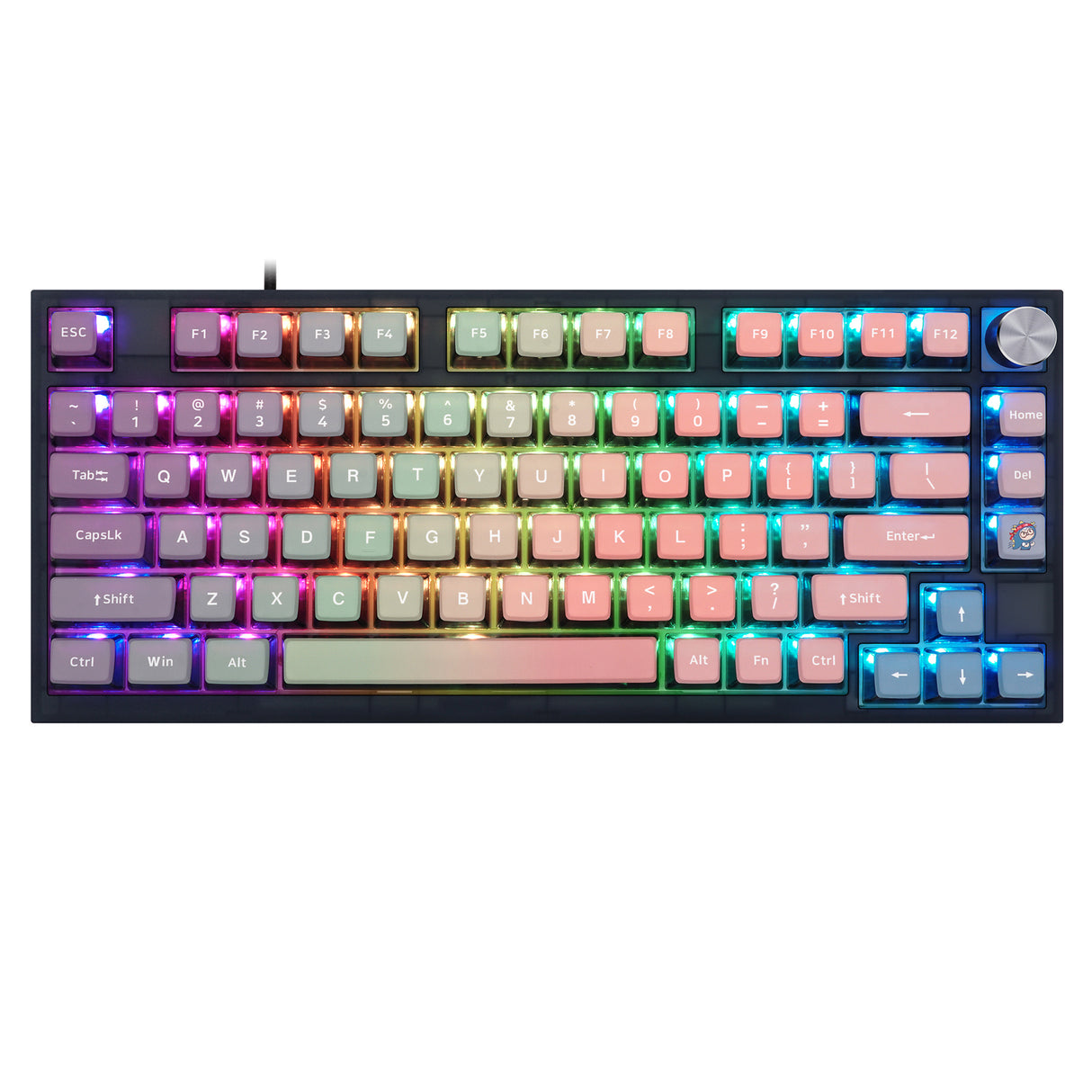 YUNZII Pink Rainbow Keycap Set