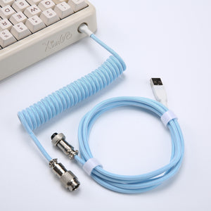 YUNZII Keynovo V3 Coiled Keyboard Cable with Aviator USB Cable for Type-C Mechanical Gaming Keyboard