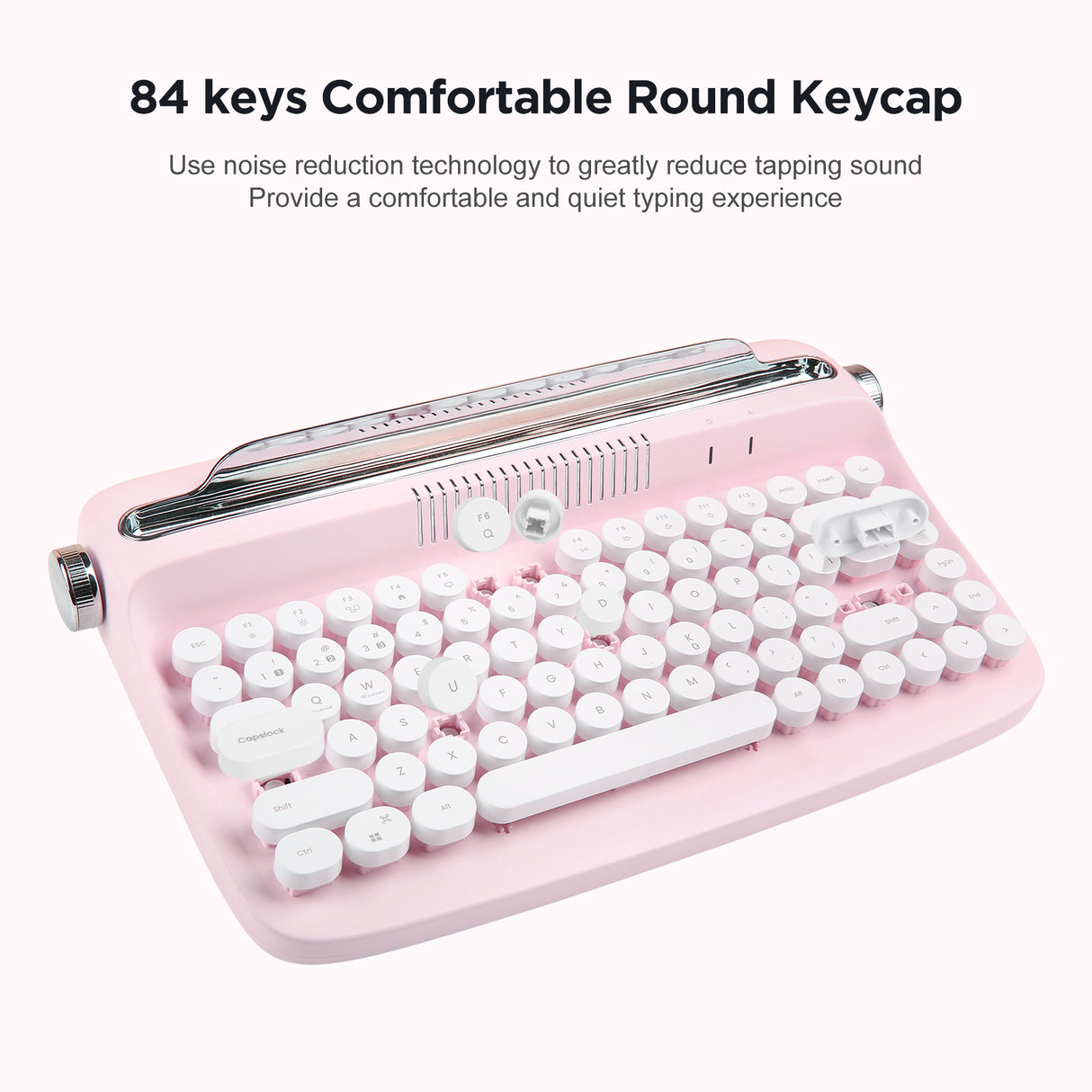 YUNZII ACTTO B303 Wireless Keyboard - Baby Pink