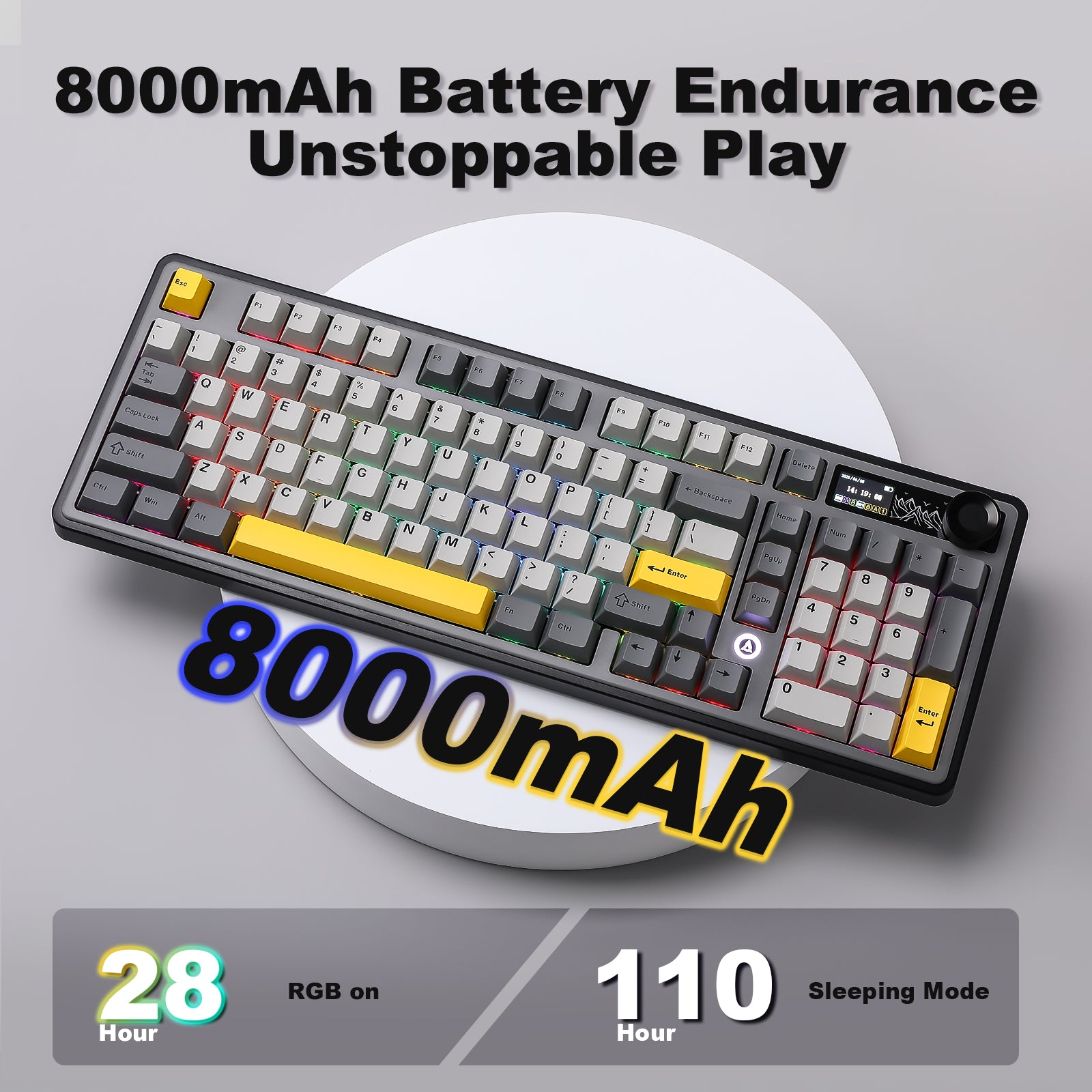 Ajazz AK980 Full Size Wireless Mechanical Keyboard keyboard image