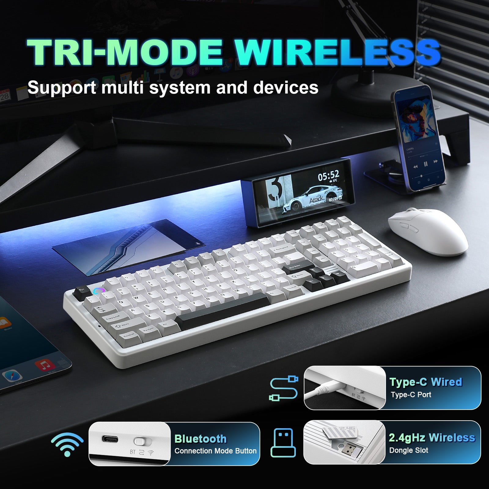 YUNZII AL98 QMK/VIA Full Aluminum Mechanical Gaming Keyboard keyboard image