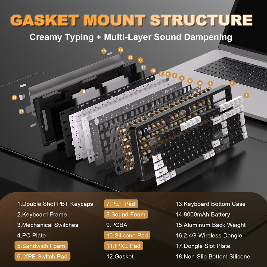 YUNZII AL98 QMK/VIA Full Aluminum Mechanical Gaming Keyboard – YUNZII ...