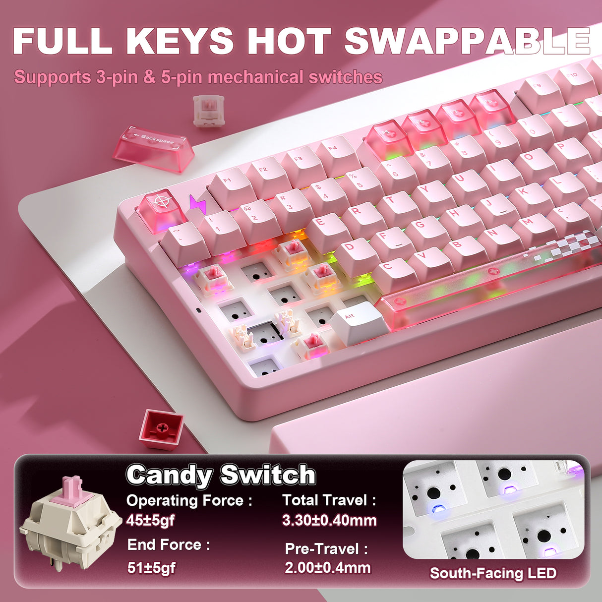 YUNZII AL98 PRO Dual-8K Wireless Aluminum Mechanical Keyboard