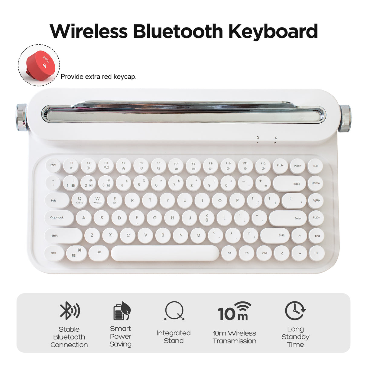 YUNZII ACTTO B305 Wireless Keyboard - White