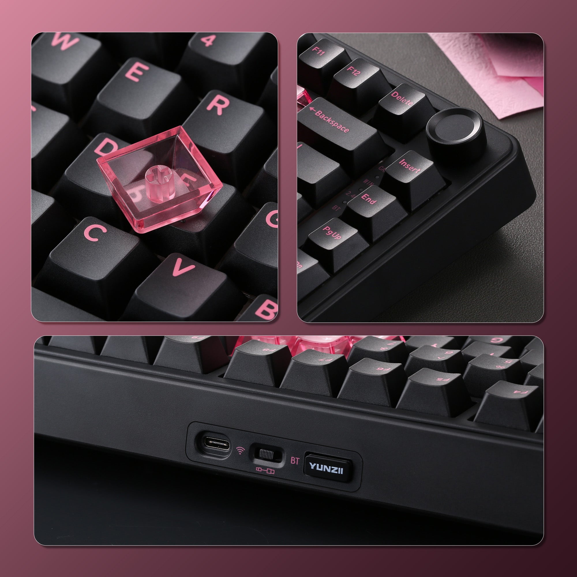 YUNZII B75 Pro Heart Wireless Mechanical Keyboard – YUNZII KEYBOARD
