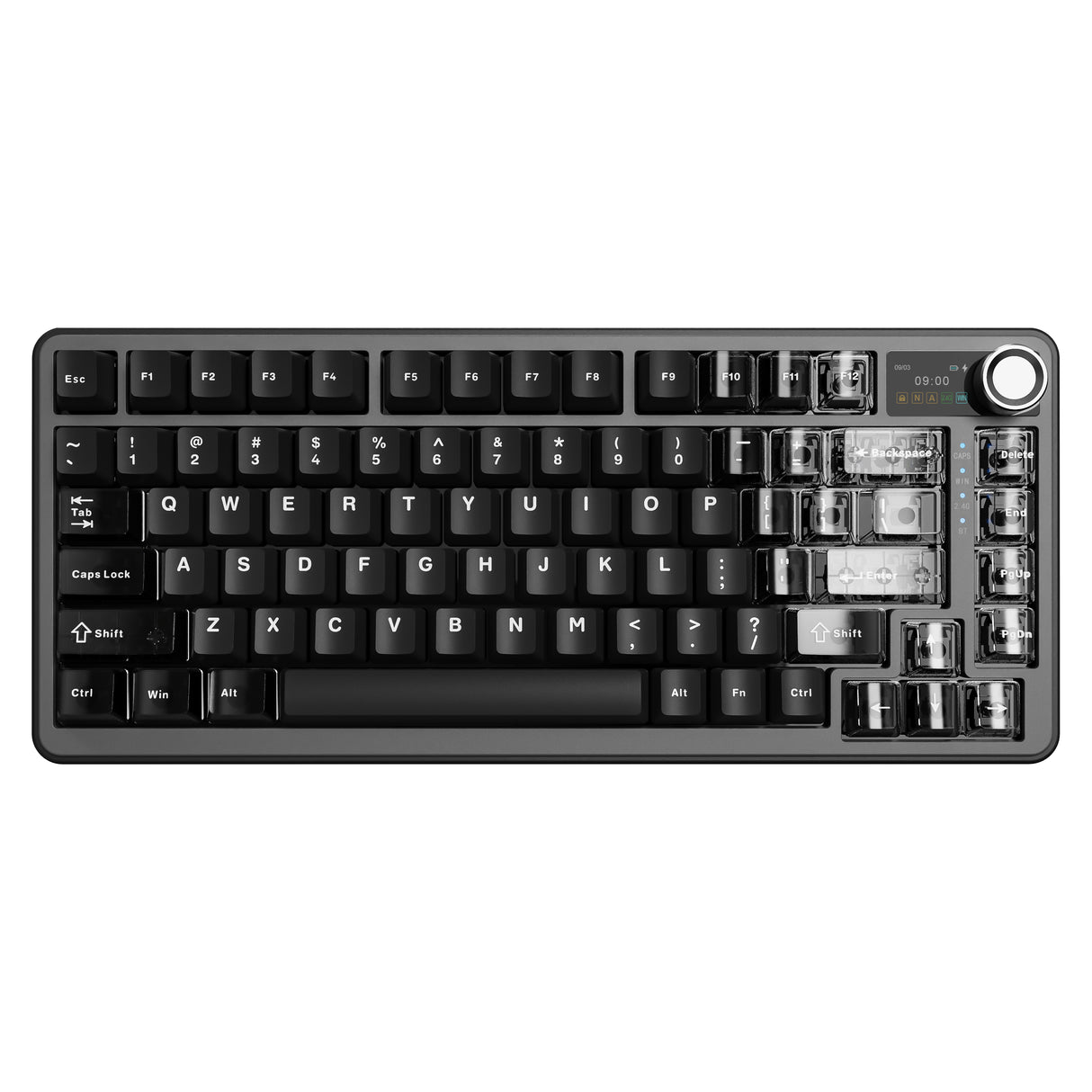 YUNZII B75 PRO MAX QMK/VIA Knob TFT Screen Wireless Mechanical Keyboard