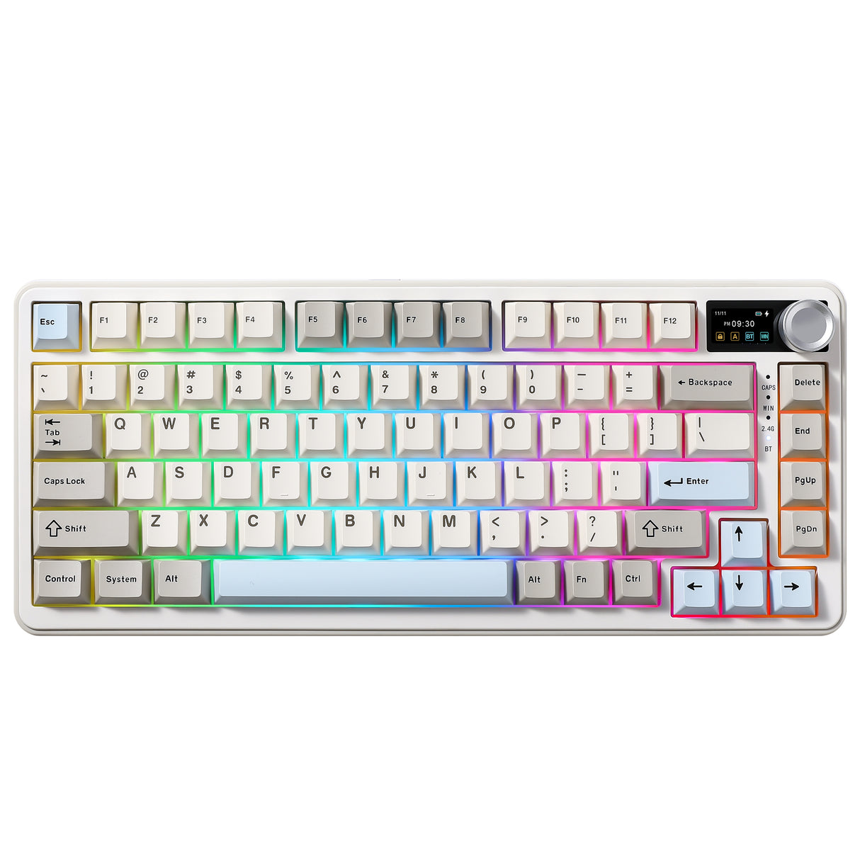 YUNZII B75 PRO MAX QMK/VIA Knob TFT Screen Wireless Mechanical Keyboard