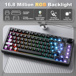 YUNZII B75 PRO MAX QMK/VIA Knob TFT Screen Wireless Mechanical Keyboard