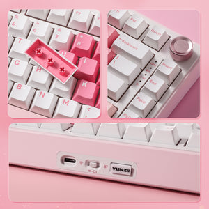 YUNZII B75 Pro White Heart Wireless Mechanical Keyboard