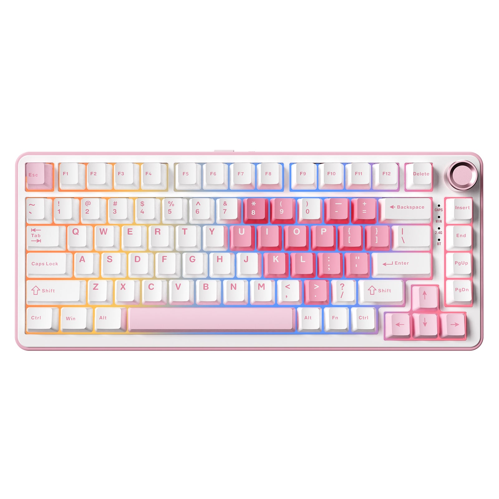 YUNZII B75 Pro White Heart Wireless Mechanical Keyboard keyboard image