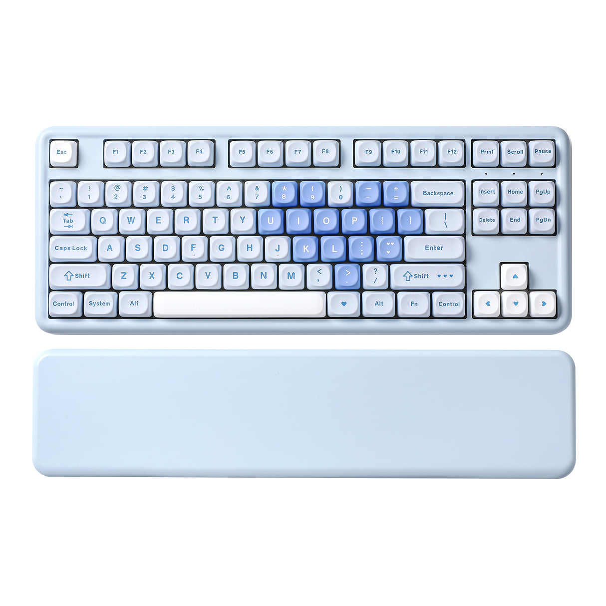YUNZII B87 Blue Heart QMK/VIA Custom Mechanical Keyboard