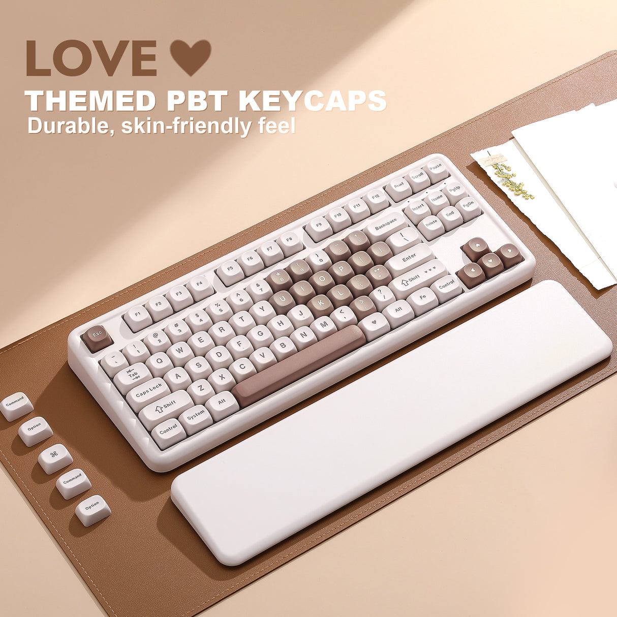 YUNZII B87 Brown Heart QMK/VIA Custom Mechanical Keyboard