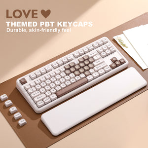 YUNZII B87 Brown Heart QMK/VIA Custom Mechanical Keyboard