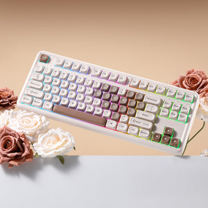 YUNZII B87 Brown Heart QMK/VIA Custom Mechanical Keyboard
