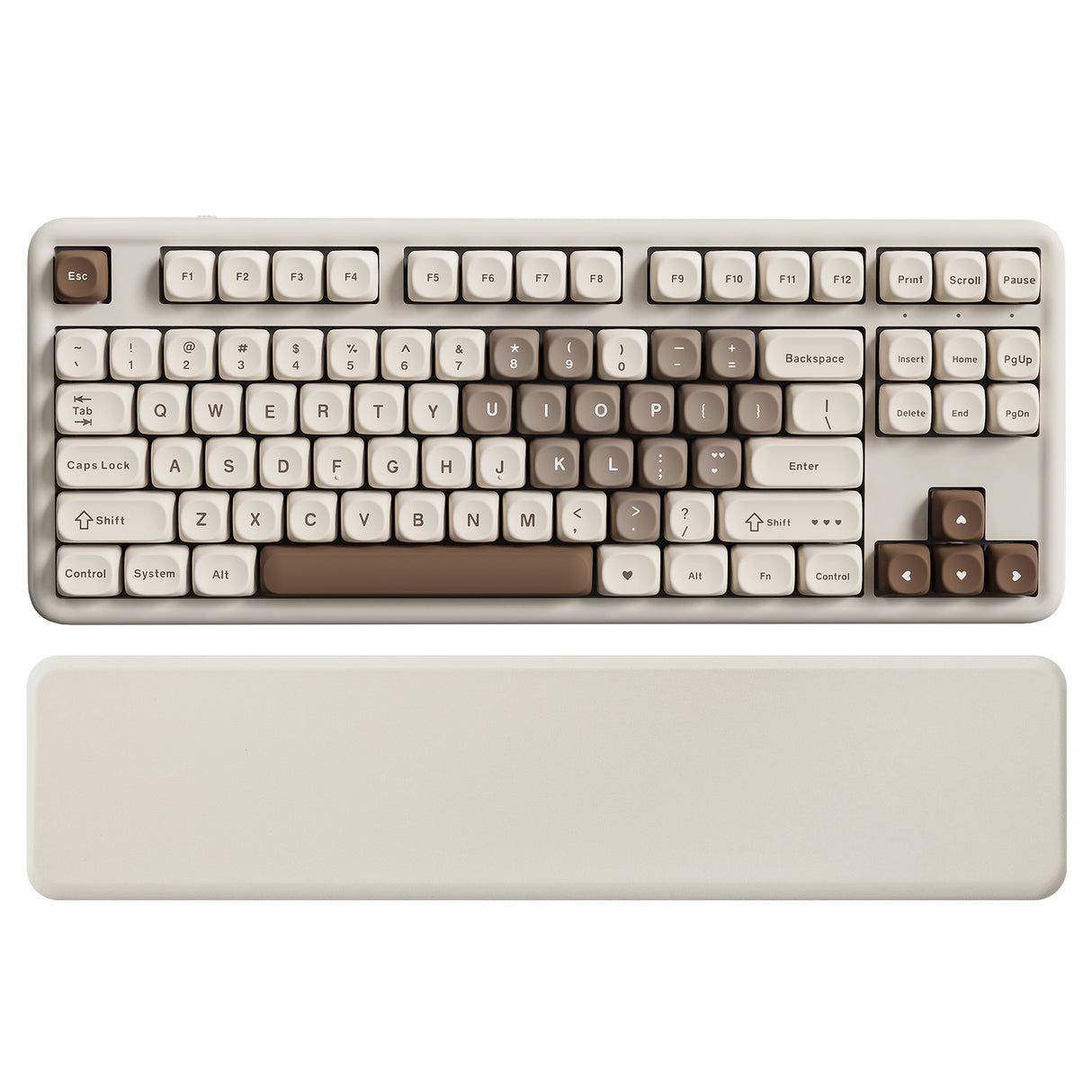YUNZII B87 Brown Heart QMK/VIA Custom Mechanical Keyboard