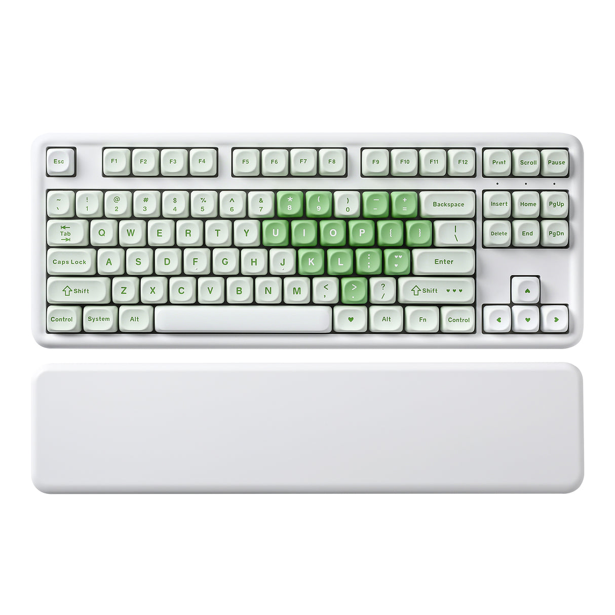 YUNZII B87 Matcha Heart QMK/VIA Custom Mechanical Keyboard