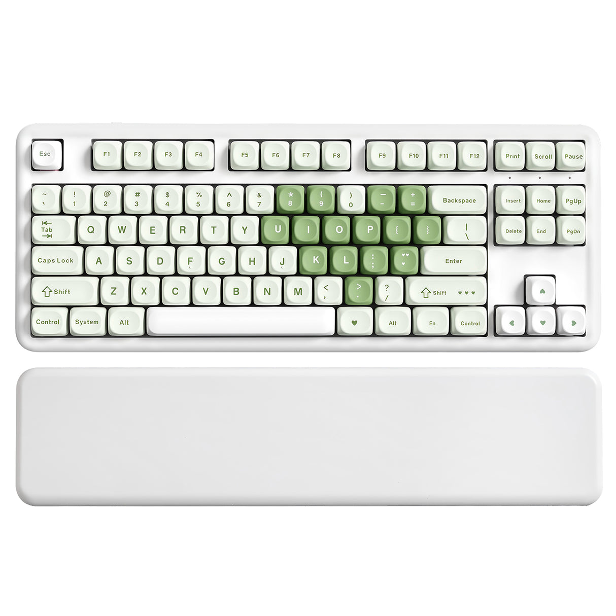 YUNZII B87 Matcha Heart QMK/VIA Custom Mechanical Keyboard