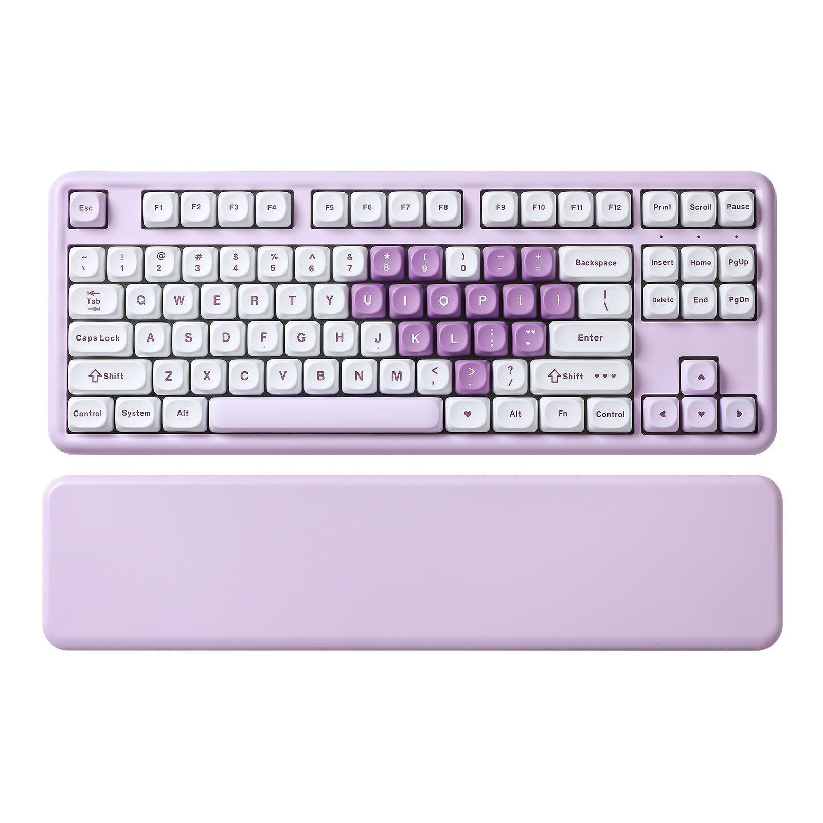 YUNZII B87 Purple Heart QMK/VIA Custom Mechanical Keyboard