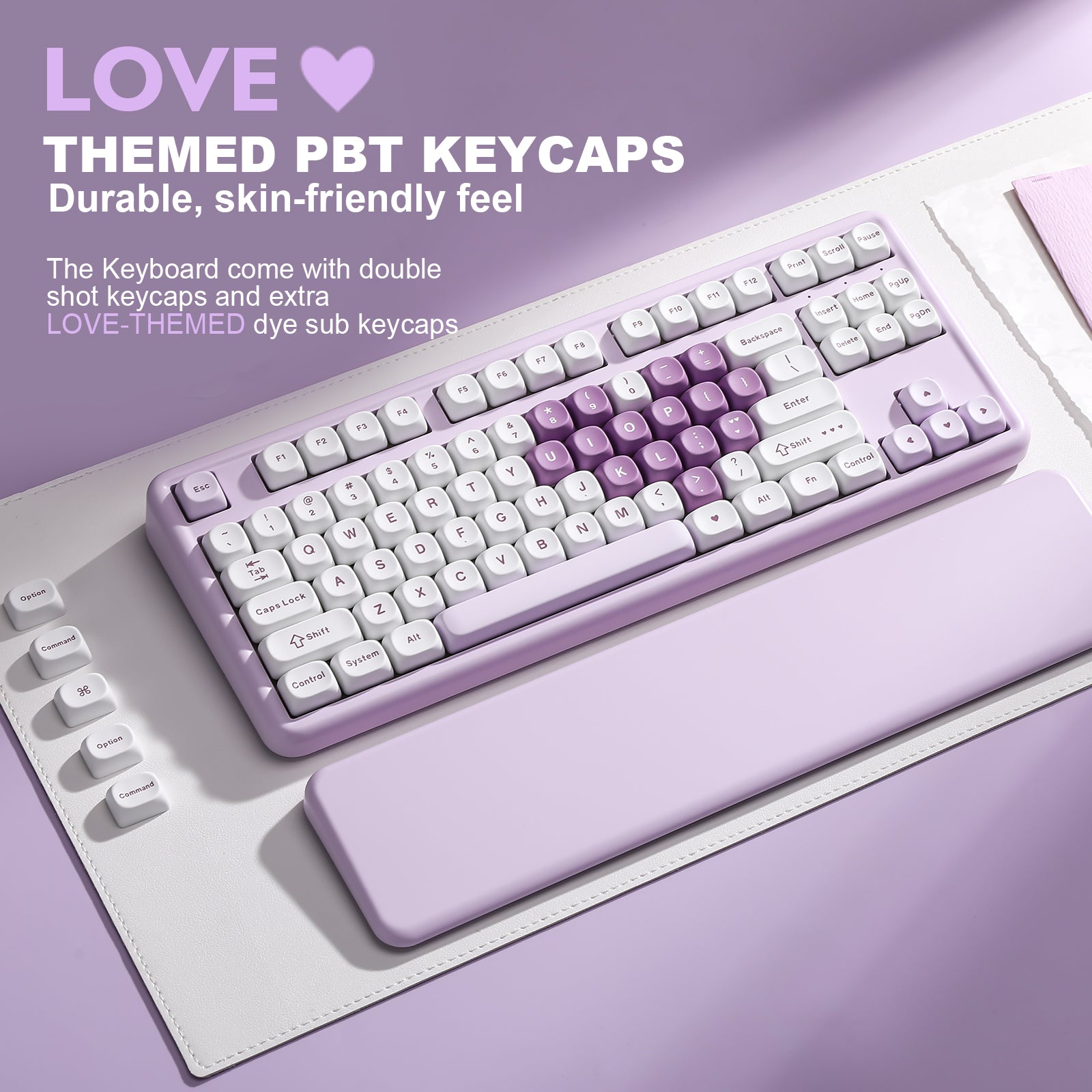 order B7♡ YUNZII B87 Purple Heart QMK/VIA Custom Mechanical Keyboard