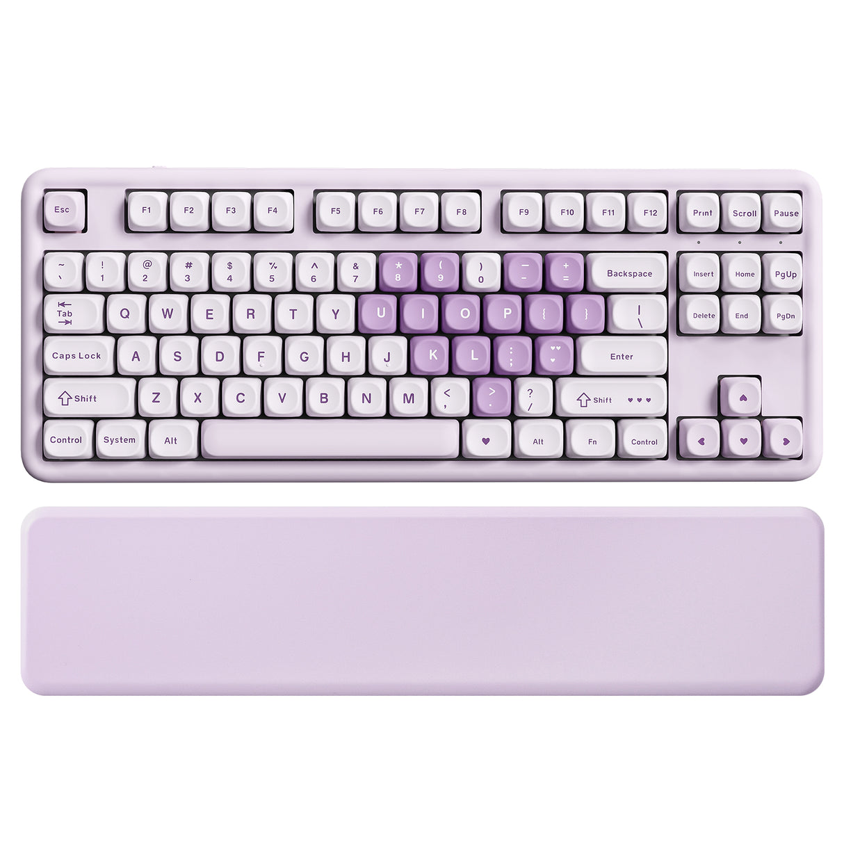 YUNZII B87 Purple Heart QMK/VIA Custom Mechanical Keyboard