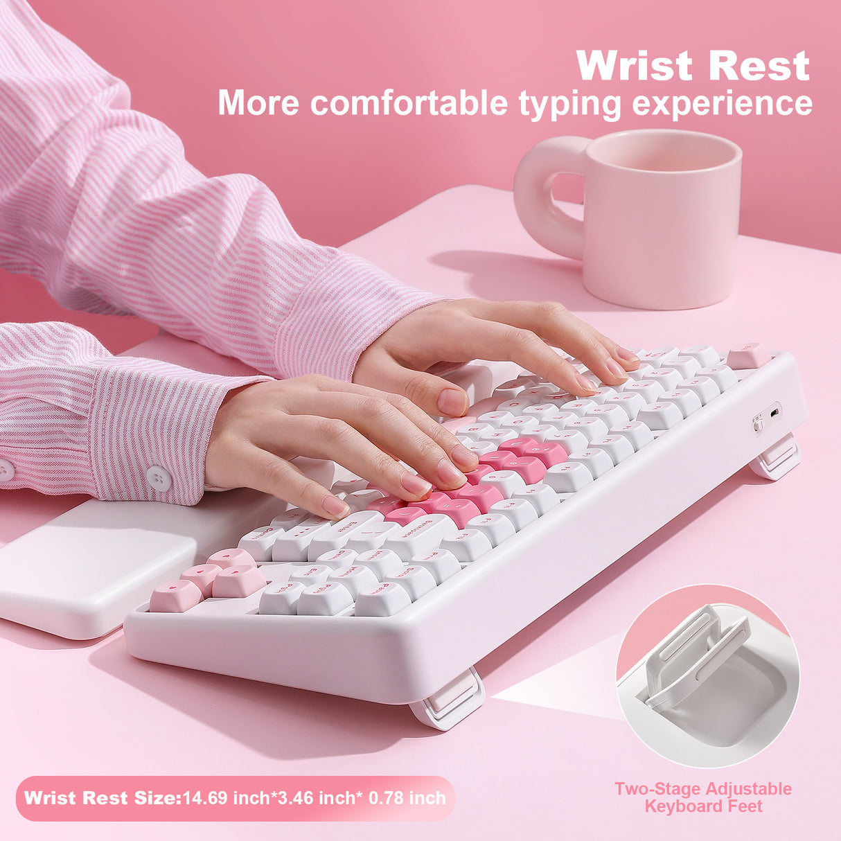 YUNZII B87 White Heart QMK/VIA Custom Mechanical Keyboard