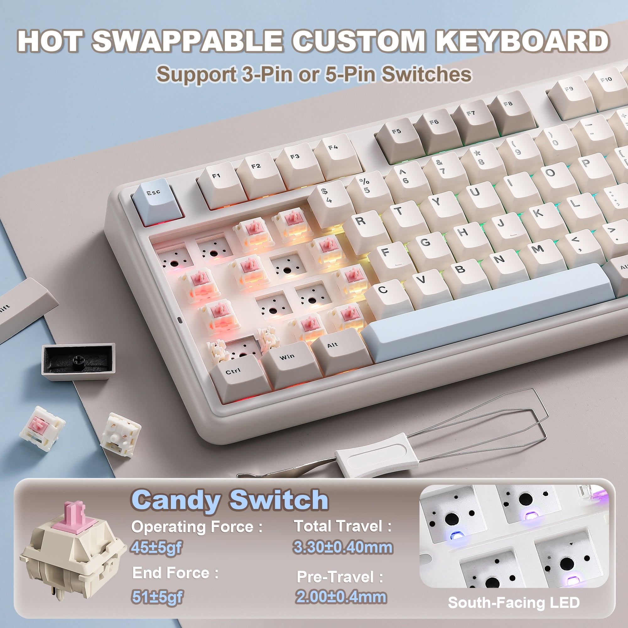 YUNZII B98 PRO QMK/VIA Wireless Mechanical Keyboard keyboard image