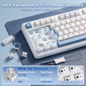 YUNZII B98 PRO QMK/VIA Wireless Mechanical Keyboard