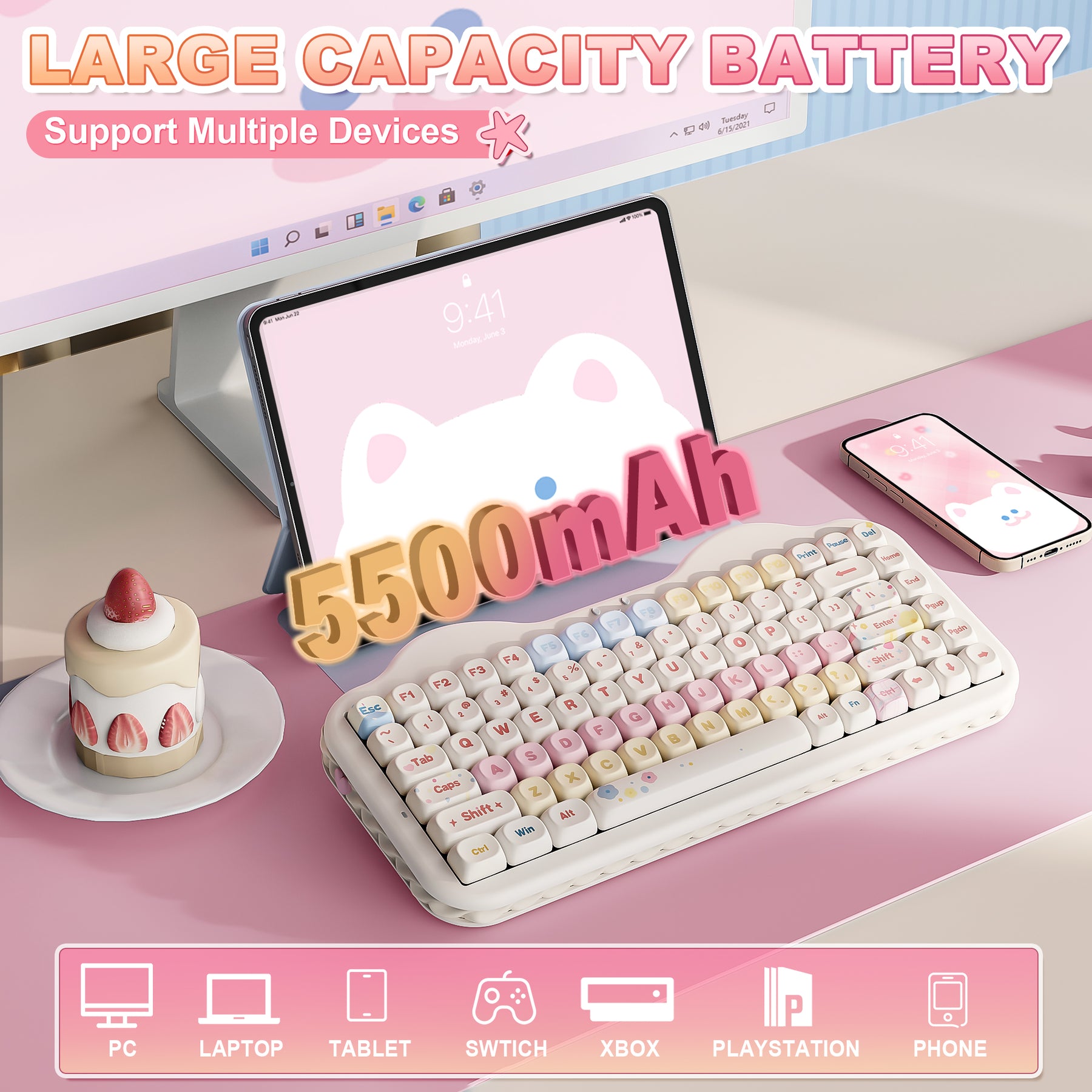 Dung lượng pin 5500mAh của YUNZII C75