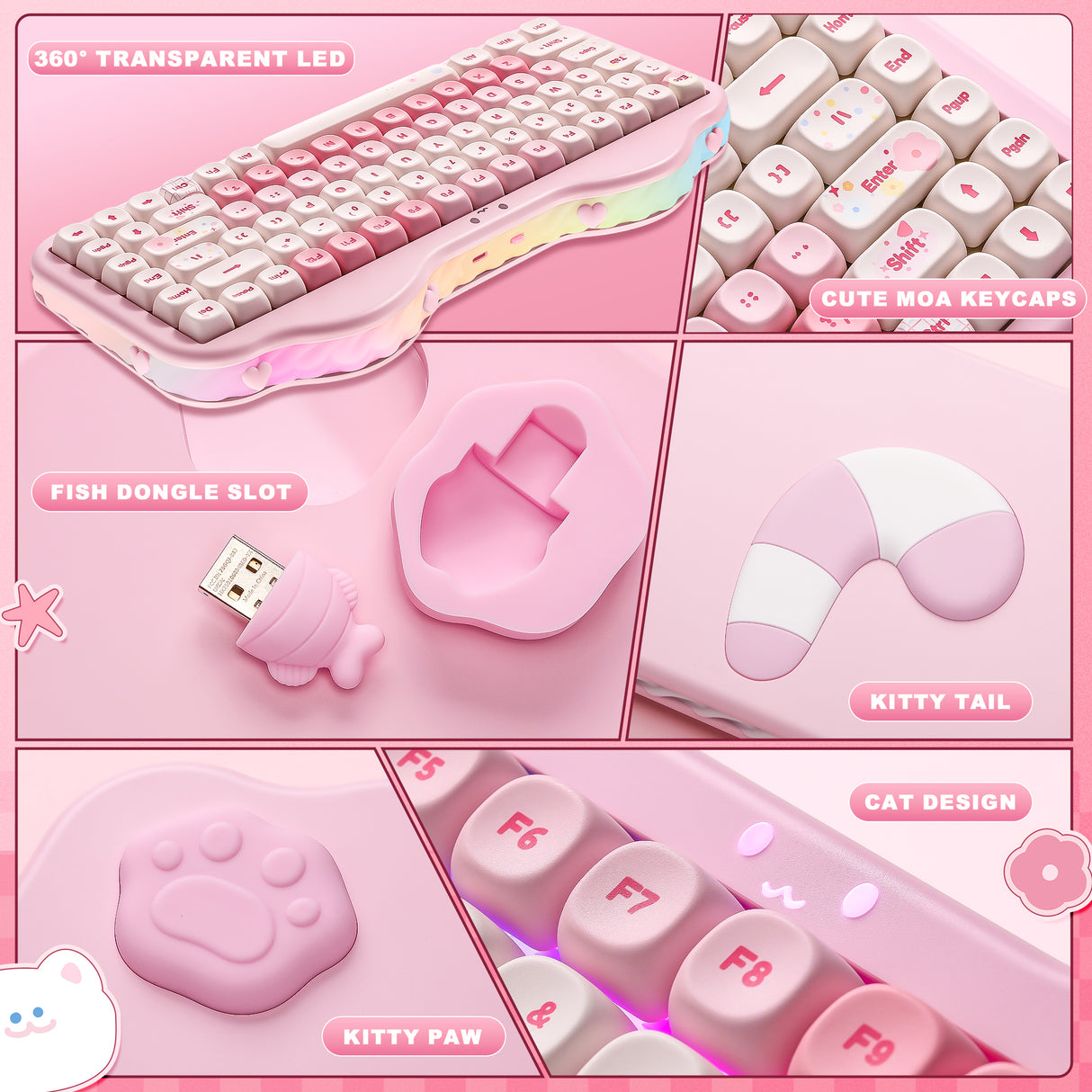 YUNZII C75 Cake Meow Wireless Mechanical Keyboard