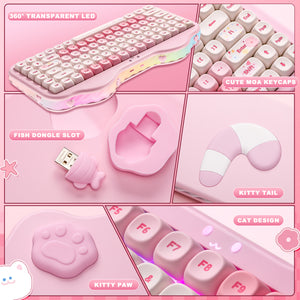 YUNZII C75 Cake Meow Wireless Mechanical Keyboard