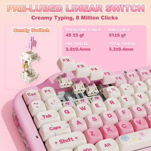 YUNZII C75 Cake Meow Wireless Mechanical Keyboard