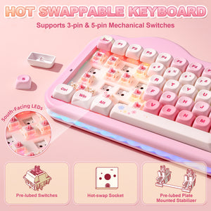 YUNZII C75 Cake Meow Wireless Mechanical Keyboard