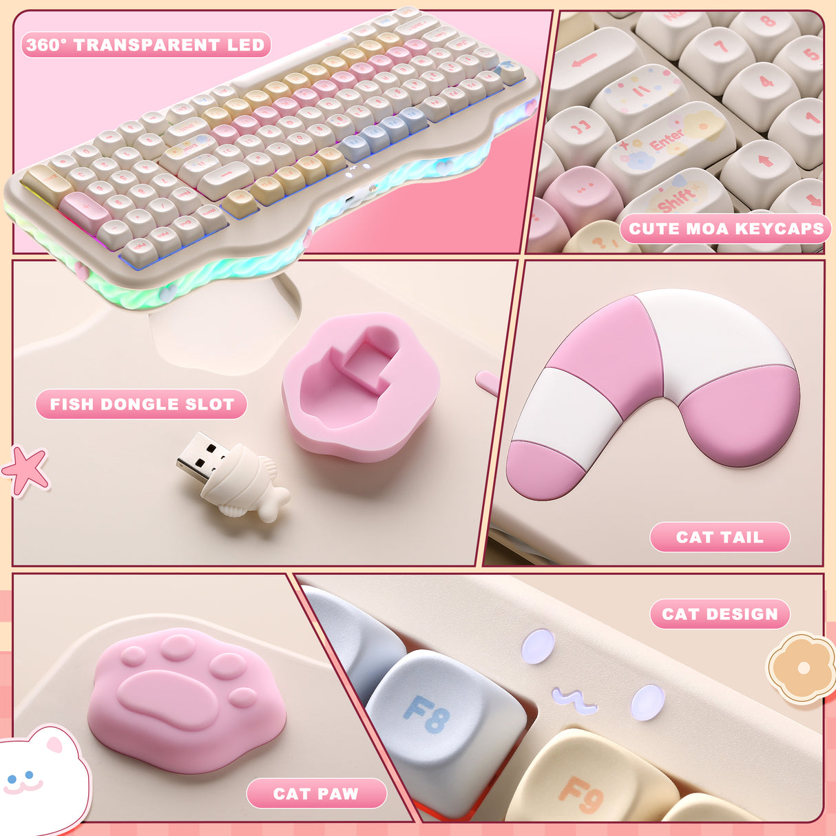 YUNZII C98 Cake Meow Wireless Mechanical Keyboard
