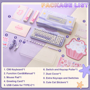 YUNZII C98 Cake Meow Wireless Mechanical Keyboard