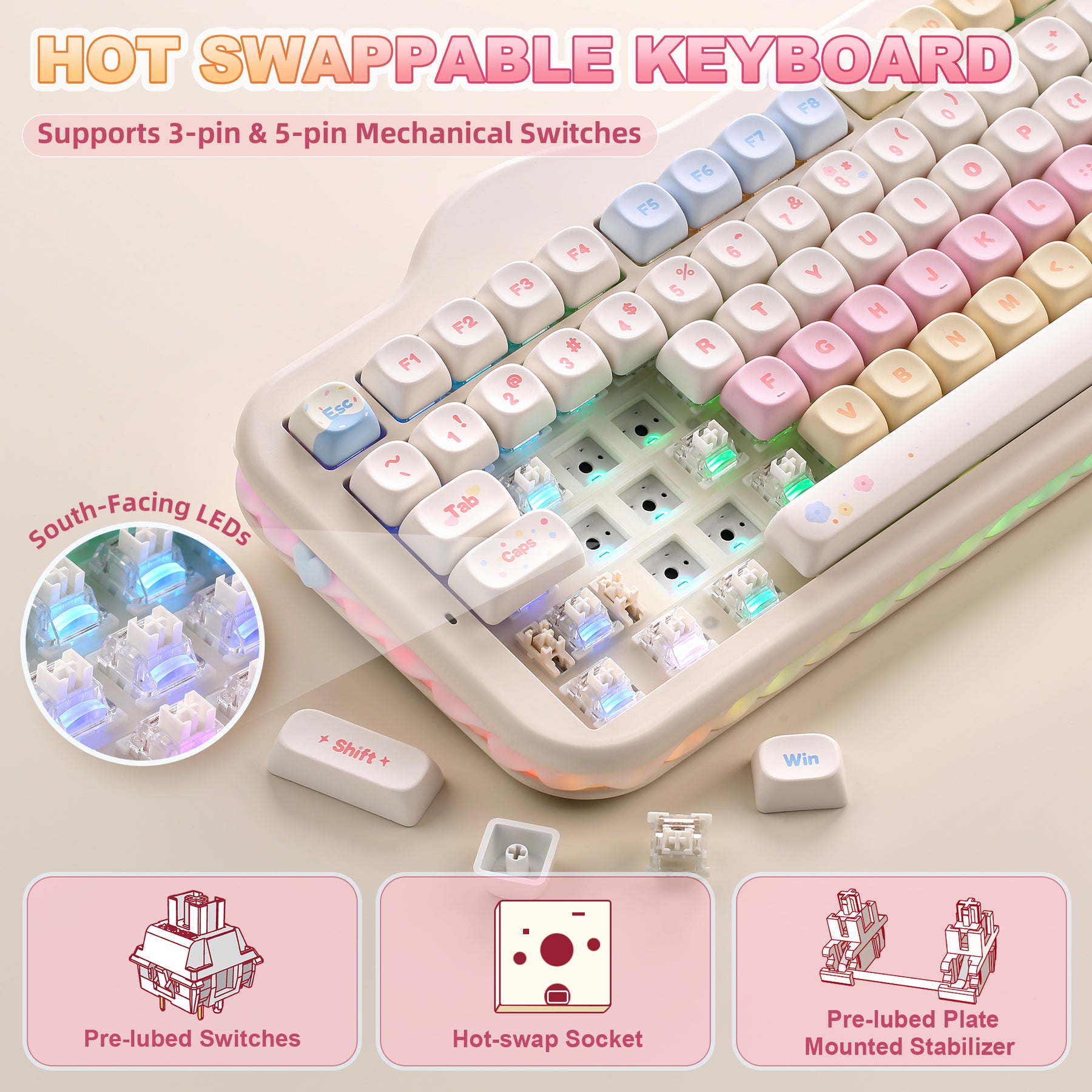 Hệ thống RGB và dải sáng bên hông YUNZII C98