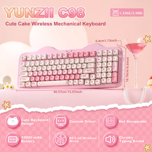 YUNZII C98 Cake Meow Wireless Mechanical Keyboard