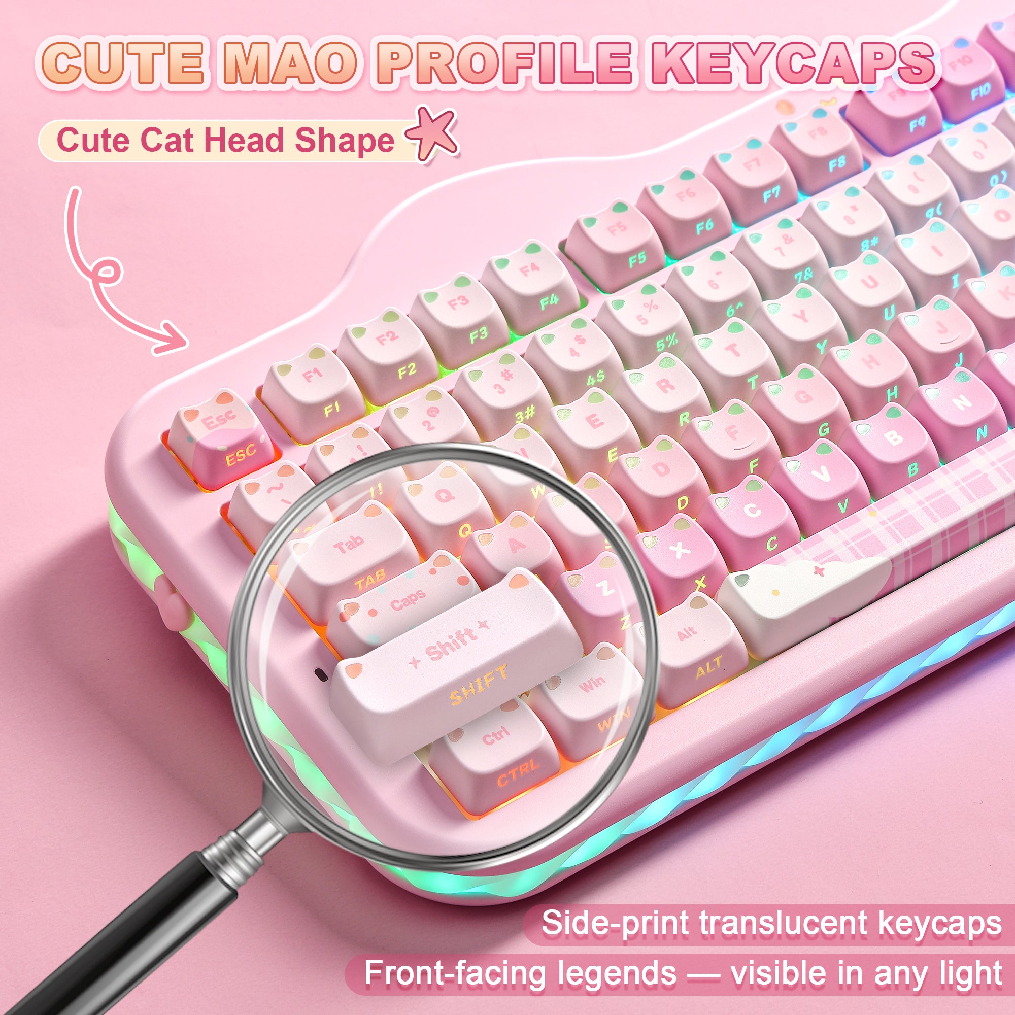 YUNZII C98 MAO Cake Kitten Wireless Mechanical Keyboard – YUNZII