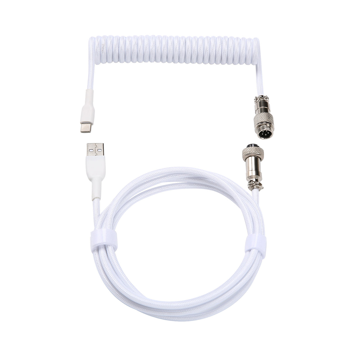 YUNZII Keynovo V3 Coiled Keyboard Cable with Aviator USB Cable for