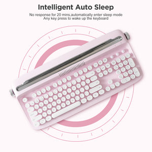 YUNZII ACTTO B503 Wireless Keyboard - Baby Pink